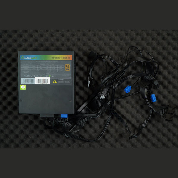 GameMax RGB-850 Modular Power Supply with 1x24 1xSata 2xPCIe 1xCPU cables