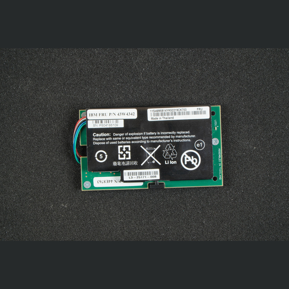 IBM FRU 44E8763 Servraid MR10i with 43W4342 Battery BBU