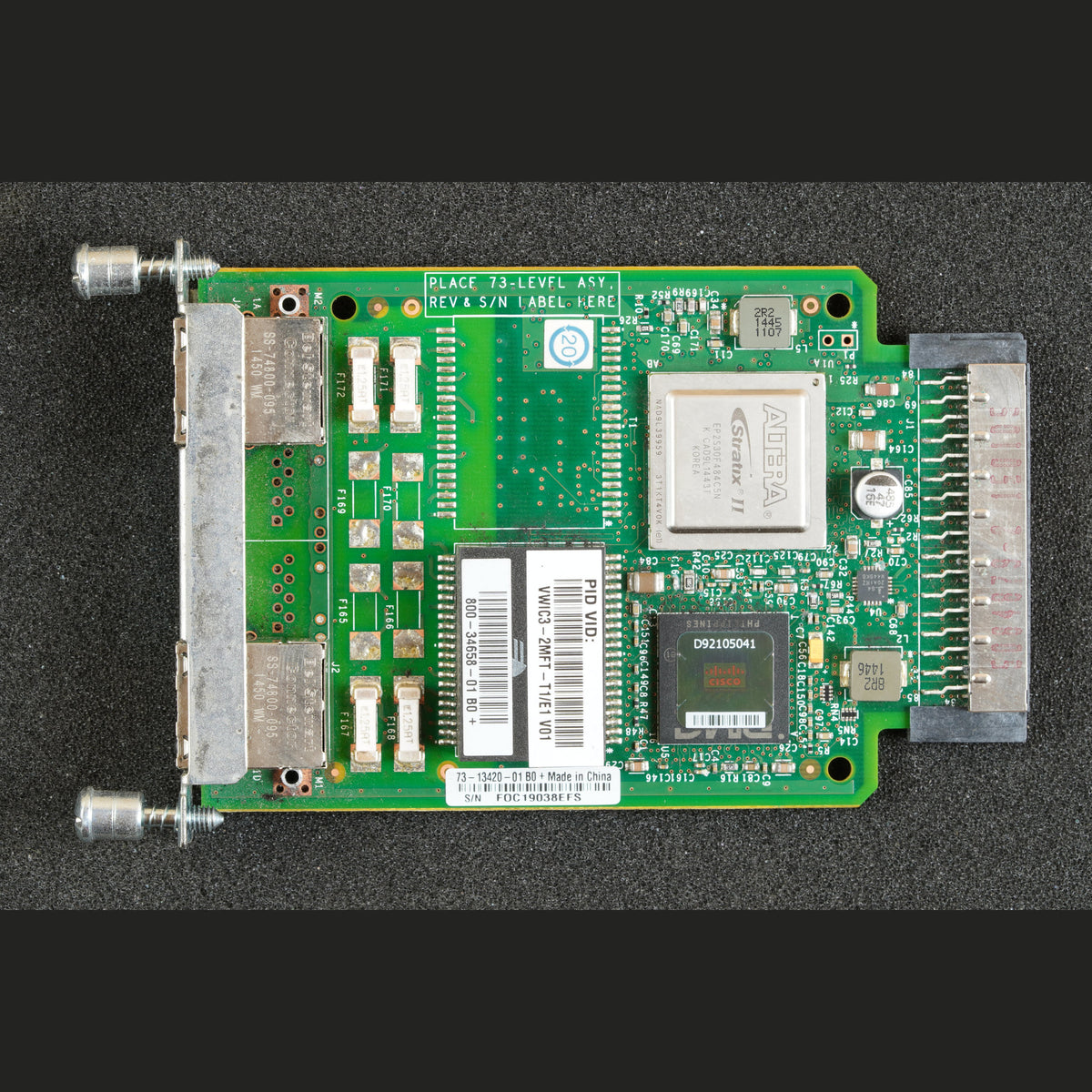 Cisco VWIC3-2MFT-T1/E1 Two Port T1/E1 Multiflex Voice/WAN Interface Card