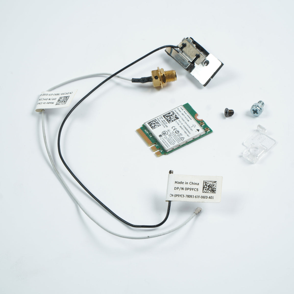 Dell P9YC5 YC3XX Optiplex 3020 Mini wireless cables and 8XG1T WiFi Card