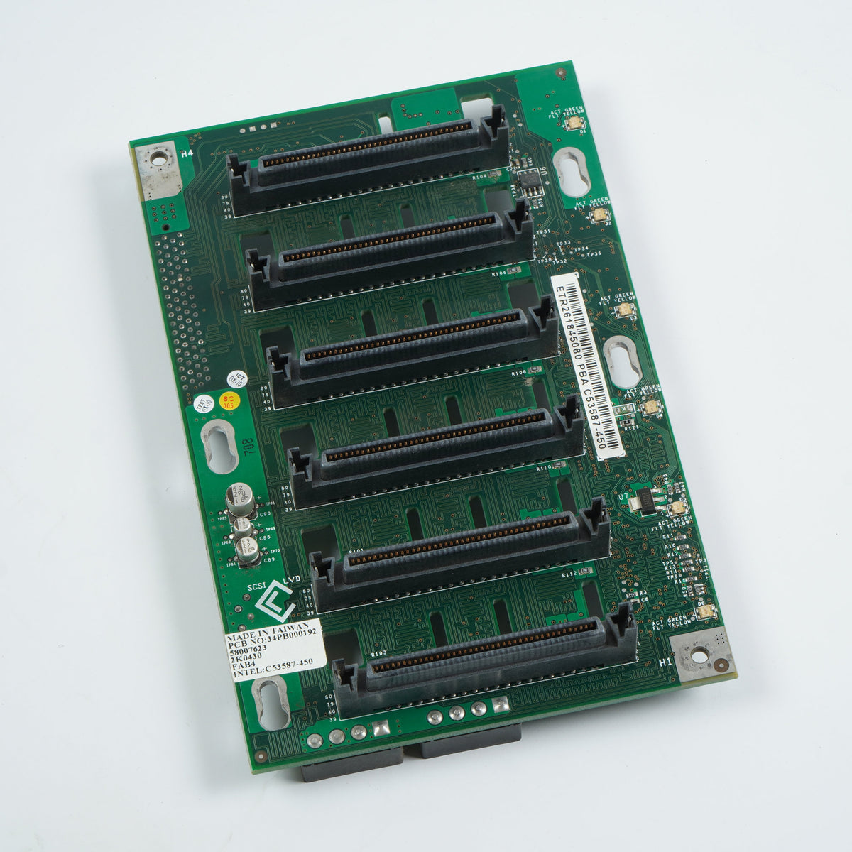 Intel C53587-450 6-Port SCSI Backplane Board 34PB000192