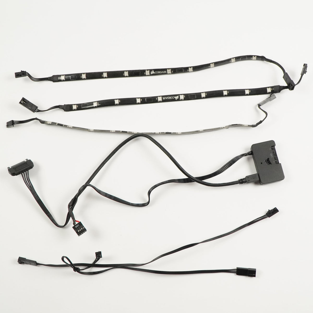 Corsair CL-9011109-WW iCUE Lighting Node PRO with 3 used LED strips